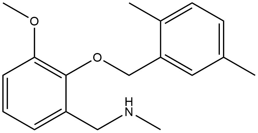 2-[(2,5-Dimethylphenyl)methoxy]-3-methoxy-N-methylbenzenemethanamine Structure