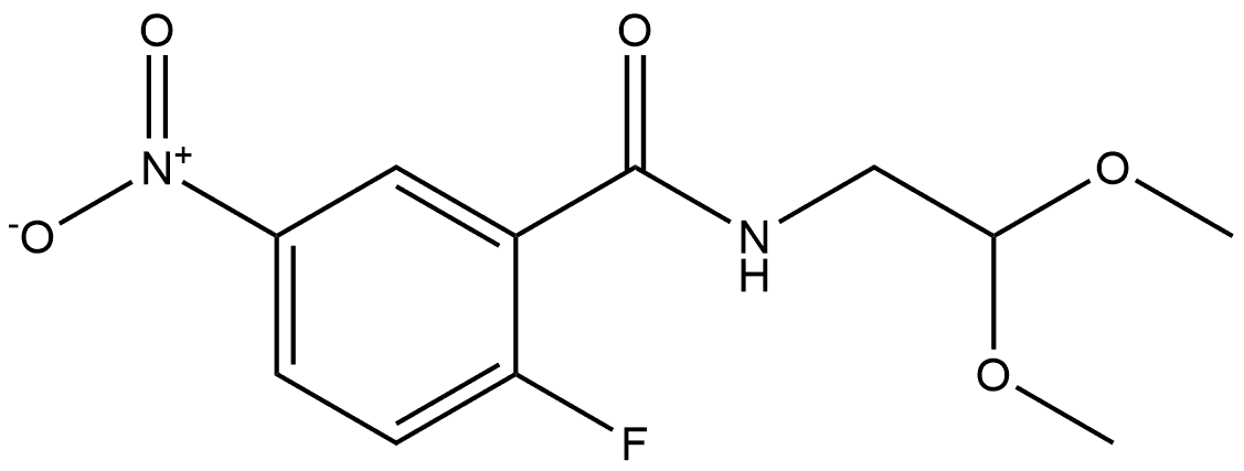 N-(2,2-dimethoxyethyl)-2-fluoro-5-nitrobenzamide Structure