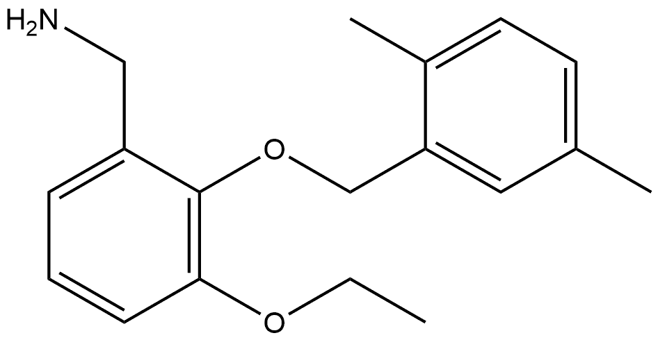 2-[(2,5-Dimethylphenyl)methoxy]-3-ethoxybenzenemethanamine Structure