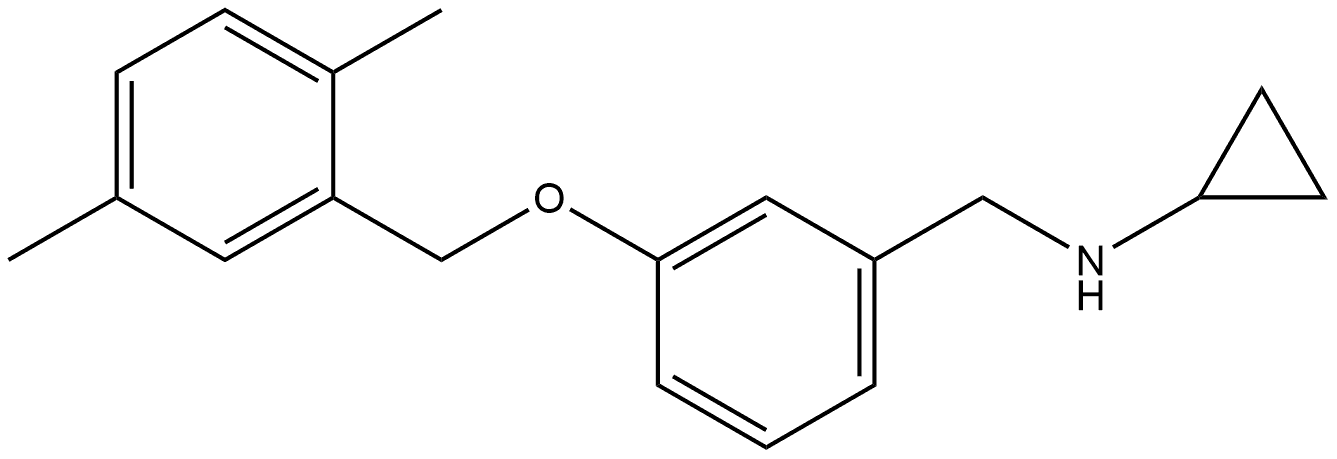 N-Cyclopropyl-3-[(2,5-dimethylphenyl)methoxy]benzenemethanamine 구조식 이미지