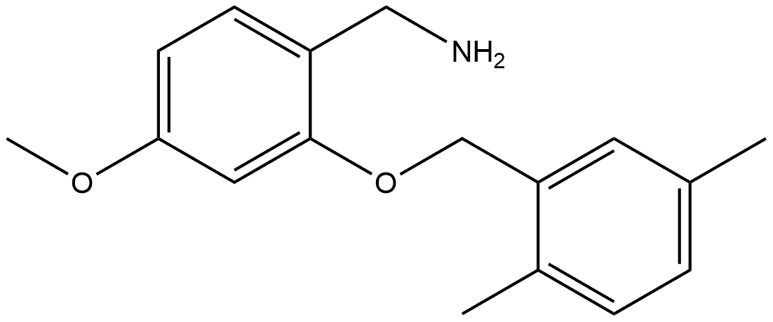 2-[(2,5-Dimethylphenyl)methoxy]-4-methoxybenzenemethanamine Structure