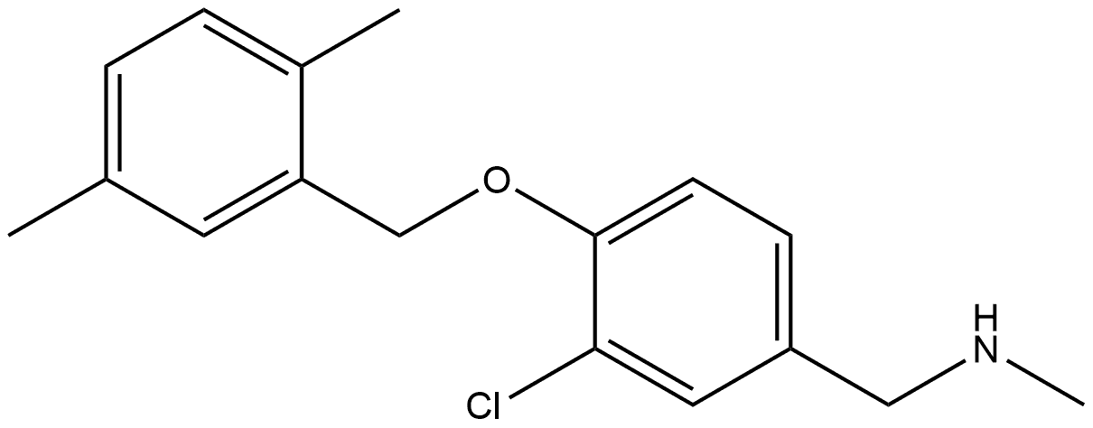 3-Chloro-4-[(2,5-dimethylphenyl)methoxy]-N-methylbenzenemethanamine Structure