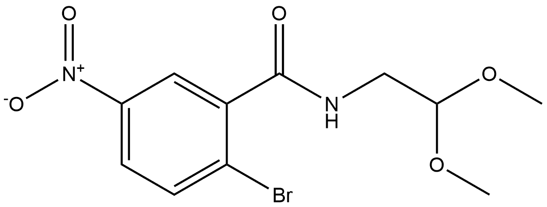 2-bromo-N-(2,2-dimethoxyethyl)-5-nitrobenzamide Structure