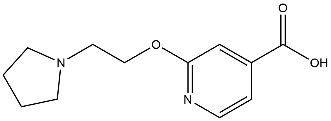 2-[2-(1-Pyrrolidinyl)ethoxy]-4-pyridinecarboxylic acid Structure