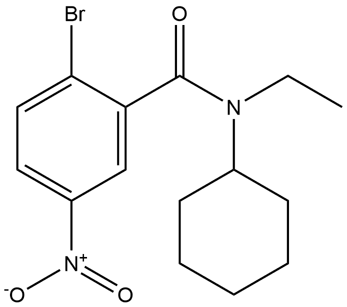 2-bromo-N-cyclohexyl-N-ethyl-5-nitrobenzamide Structure