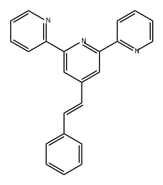 2,2':6',2''-Terpyridine, 4'-[(1E)-2-phenylethenyl]- Structure