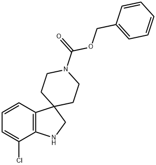 Spiro[3H-indole-3,4'-piperidine]-1'-carboxylic acid, 7-chloro-1,2-dihydro-, phenylmethyl ester Structure