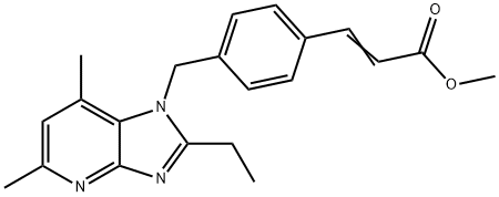 2-Propenoic acid, 3-[4-[(2-ethyl-5,7-dimethyl-1H-imidazo[4,5-b]pyridin-1-yl)methyl]phenyl]-, methyl ester Structure