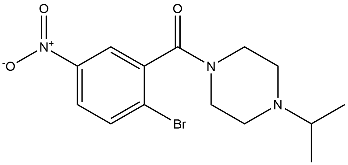 (2-bromo-5-nitrophenyl)(4-isopropylpiperazin-1-yl)methanone Structure