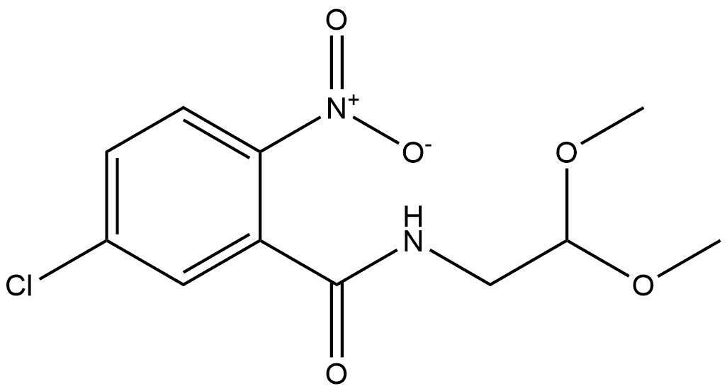 5-chloro-N-(2,2-dimethoxyethyl)-2-nitrobenzamide Structure