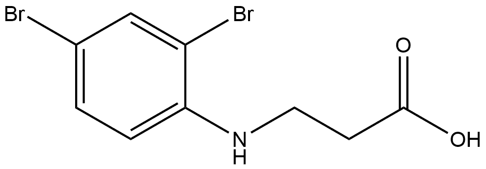 3-[(2,4-dibromophenyl)amino]propanoic acid 구조식 이미지