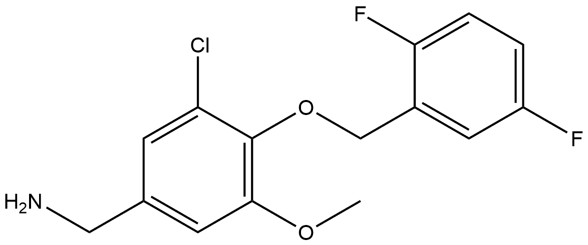 3-Chloro-4-[(2,5-difluorophenyl)methoxy]-5-methoxybenzenemethanamine Structure