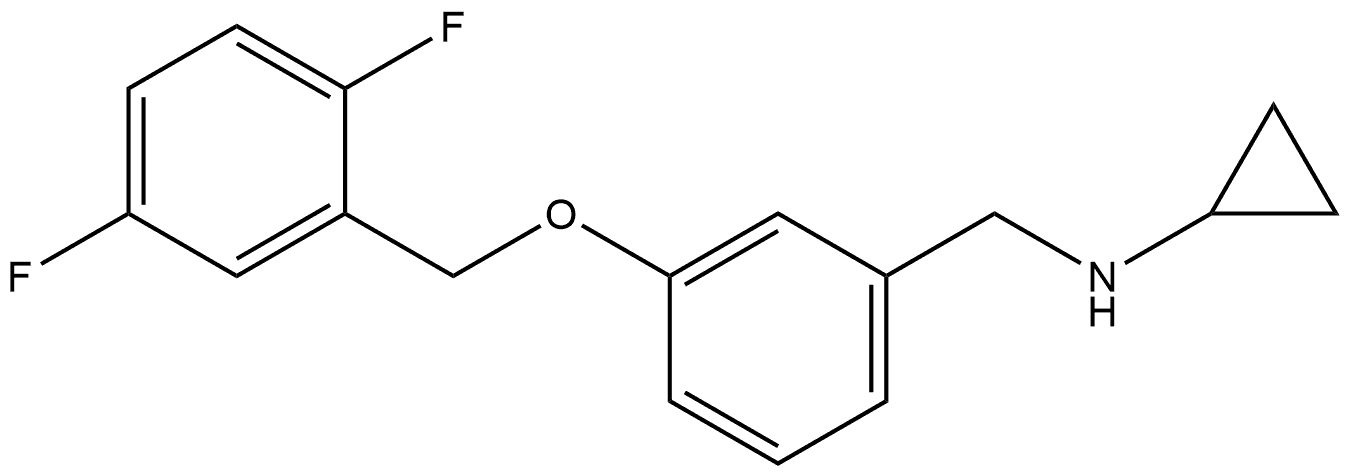N-Cyclopropyl-3-[(2,5-difluorophenyl)methoxy]benzenemethanamine 구조식 이미지