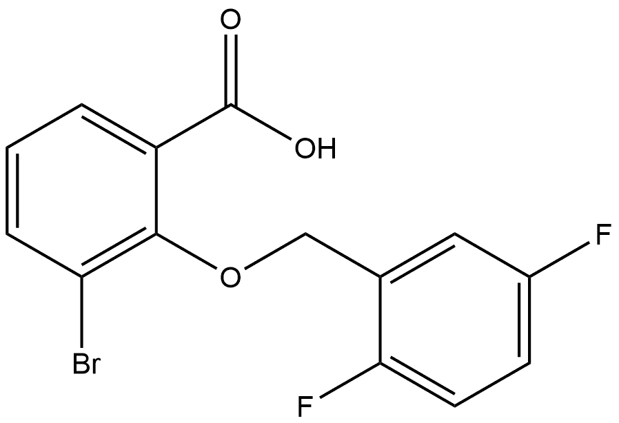 3-Bromo-2-[(2,5-difluorophenyl)methoxy]benzoic acid Structure