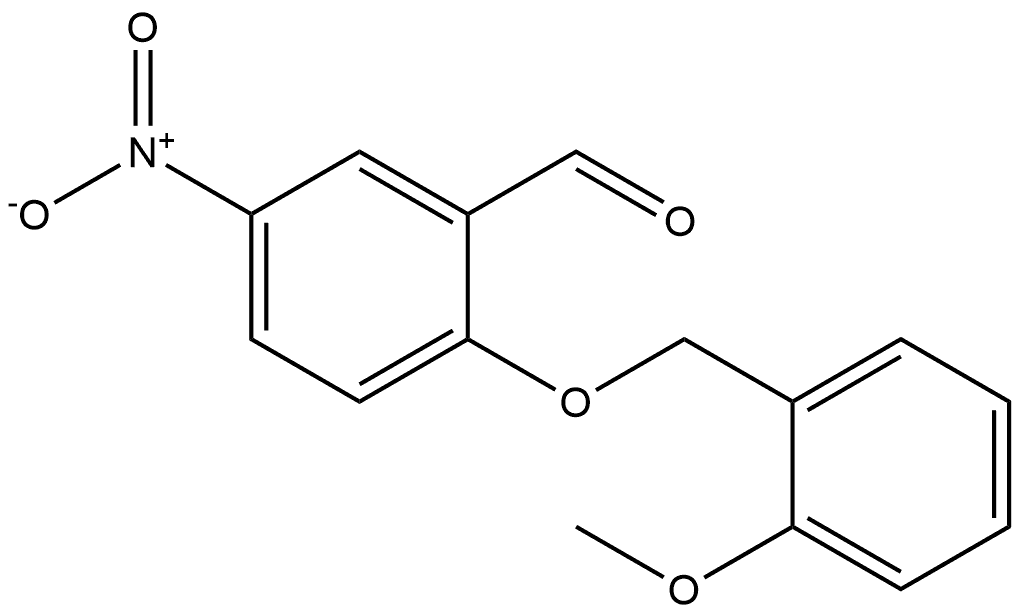 2-((2-methoxybenzyl)oxy)-5-nitrobenzaldehyde Structure