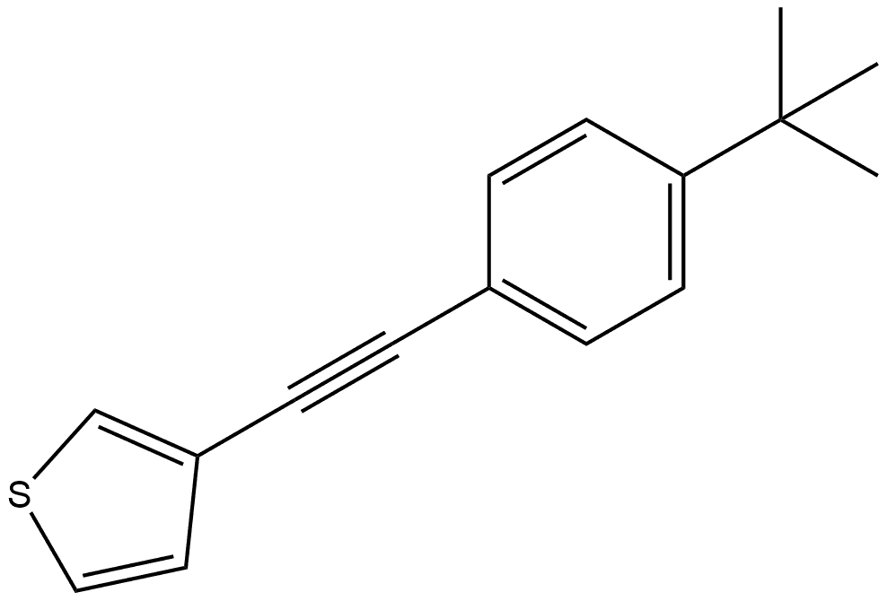 3-[2-[4-(1,1-Dimethylethyl)phenyl]ethynyl]thiophene Structure