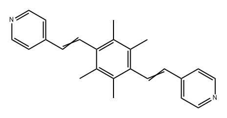 Pyridine, 4,4'-[(2,3,5,6-tetramethyl-1,4-phenylene)di-2,1-ethenediyl]bis- Structure