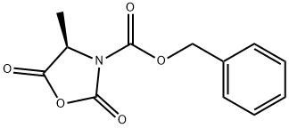 3-Oxazolidinecarboxylic acid, 4-methyl-2,5-dioxo-, phenylmethyl ester, (4R)- Structure