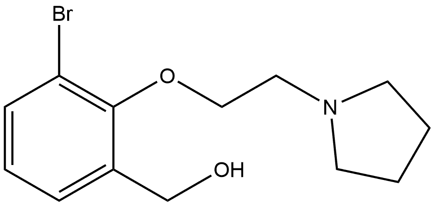 3-Bromo-2-[2-(1-pyrrolidinyl)ethoxy]benzenemethanol Structure