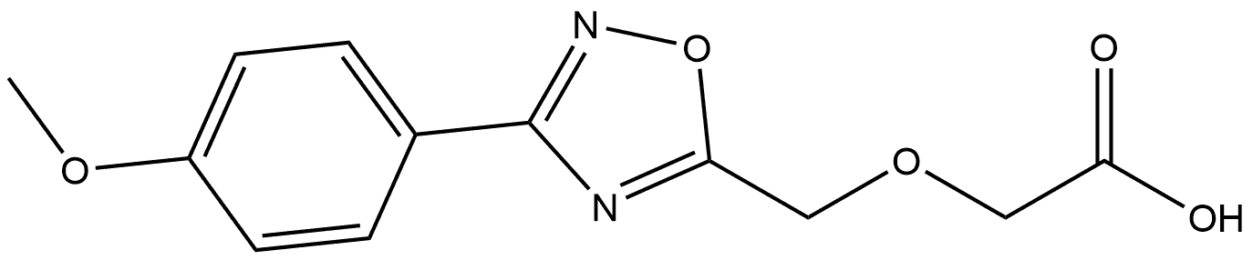 2-[[3-(4-Methoxyphenyl)-1,2,4-oxadiazol-5-yl]methoxy]acetic acid Structure