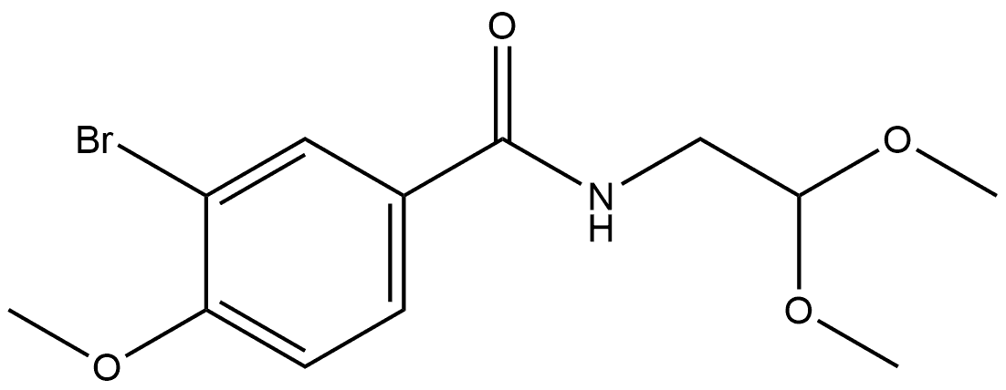 3-Bromo-N-(2,2-dimethoxyethyl)-4-methoxybenzamide Structure