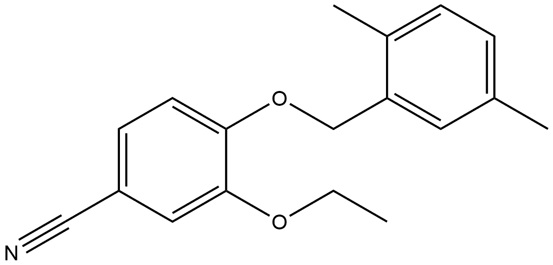 4-[(2,5-Dimethylphenyl)methoxy]-3-ethoxybenzonitrile Structure