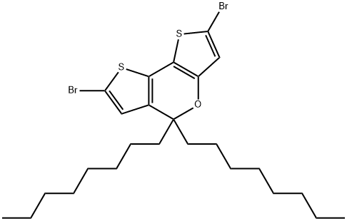 5H-Dithieno[3,2-b:2',3'-d]pyran, 2,7-dibromo-5,5-dioctyl- Structure