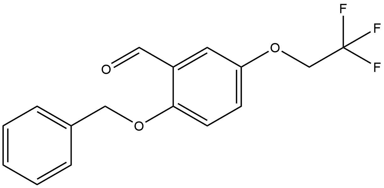 2-(Phenylmethoxy)-5-(2,2,2-trifluoroethoxy)benzaldehyde Structure