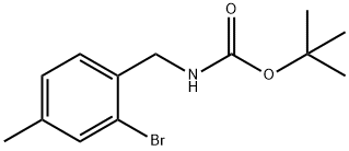 Carbamic acid, N-[(2-bromo-4-methylphenyl)methyl]-, 1,1-dimethylethyl ester Structure