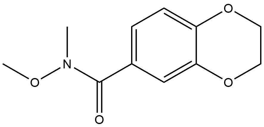 2,3-Dihydro-N-methoxy-N-methyl-1,4-benzodioxin-6-carboxamide Structure