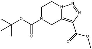 [1,2,3]Triazolo[1,5-a]pyrazine-3,5(4H)-dicarboxylic acid, 6,7-dihydro-, 5-(1,1-dimethylethyl) 3-methyl ester Structure