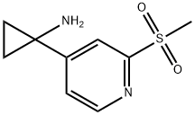 1-[2-(Methylsulfonyl)-4-pyridinyl]cyclopropanamine Structure