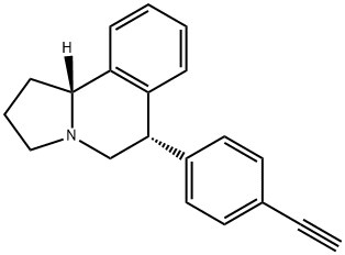 Pyrrolo[2,1-a]isoquinoline, 6-(4-ethynylphenyl)-1,2,3,5,6,10b-hexahydro-, trans- (9CI) Structure