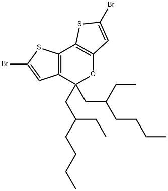 5H-Dithieno[3,2-b:2',3'-d]pyran, 2,7-dibromo-5,5-bis(2-ethylhexyl)- Structure