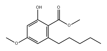 Benzoic acid, 2-hydroxy-4-methoxy-6-pentyl-, methyl ester Structure