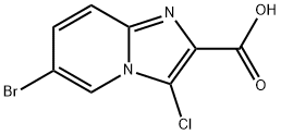 6-Bromo-3-chloroimidazo[1,2-a]pyridine-2-carboxylic acid Structure