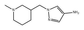 1H-Pyrazol-4-amine, 1-[(1-methyl-3-piperidinyl)methyl]- Structure