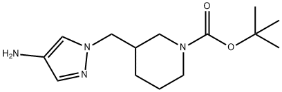 tert-Butyl 3-((4-amino-1H-pyrazol-1-yl)methyl)piperidine-1-carboxylate Structure