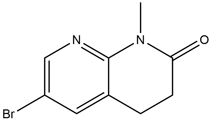 6-Bromo-3,4-dihydro-1-methyl-1,8-naphthyridin-2(1H)-one Structure