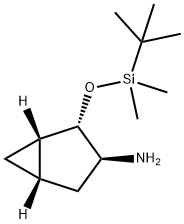 Bicyclo[3.1.0]hexan-3-amine, 2-[[(1,1-dimethylethyl)dimethylsilyl]oxy]-, (1S,2S,3S,5S)- 구조식 이미지