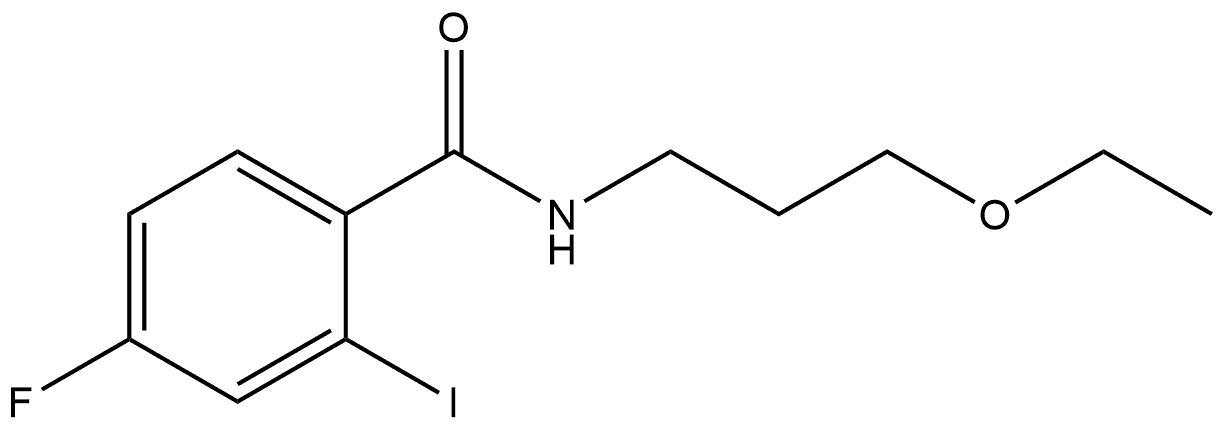 N-(3-Ethoxypropyl)-4-fluoro-2-iodobenzamide Structure