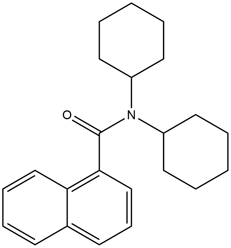 N,N-Dicyclohexyl-1-naphthalenecarboxamide Structure