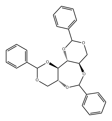 D-Mannitol, 1,3:2,5:4,6-tris-O-(phenylmethylene)- Structure