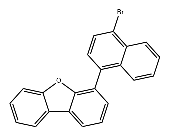Dibenzofuran, 4-(4-bromo-1-naphthalenyl)- Structure