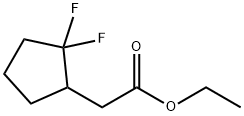 Cyclopentaneacetic acid, 2,2-difluoro-, ethyl ester Structure