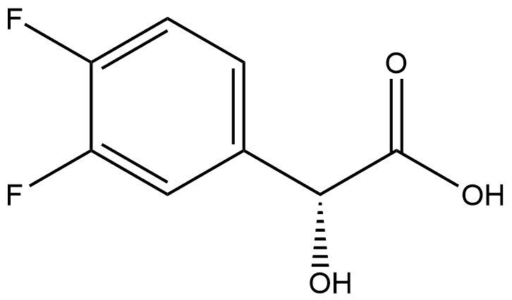 Benzeneacetic acid, 3,4-difluoro-α-hydroxy-, (αR)- 구조식 이미지