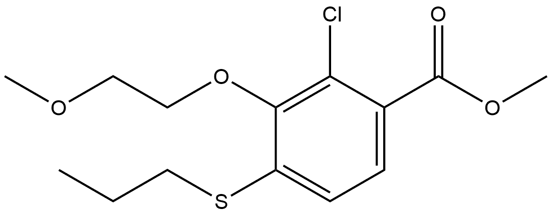 Methyl 2-chloro-3-(2-methoxyethoxy)-4-(propylthio)benzoate Structure