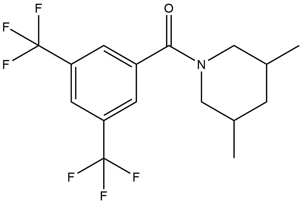 3,5-Bis(trifluoromethyl)phenyl](3,5-dimethyl-1-piperidinyl)methanone Structure