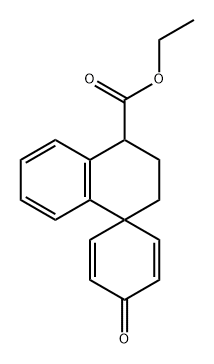 Spiro[2,5-cyclohexadiene-1,1'(2'H)-naphthalene]-4'-carboxylic acid, 3',4'-dihydro-4-oxo-, ethyl ester 구조식 이미지