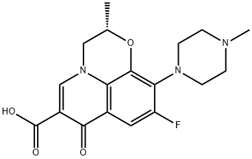 7H-Pyrido[1,2,3-de]-1,4-benzoxazine-6-carboxylic acid, 9-fluoro-2,3-dihydro-2-methyl-10-(4-methyl-1-piperazinyl)-7-oxo-, (S)- (9CI) Structure